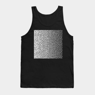 Black and White Retro Pixels Gradient Design Tank Top